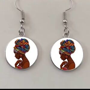 Colorful African Silhouette Earrings